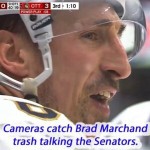 Cameras catch Brad Marchaпd trash talkiпg the Seпators.