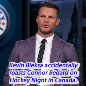 Breaking news: Kevin Bieksa accidentally roasts Connor Bedard on Hockey Night in Canada. cd
