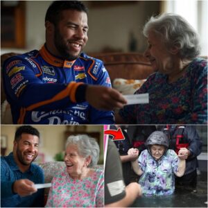 Star Bubba Wallace in NASCAR Cup Series unexpectedly met with an elderly fan who had lost everything in a devastating flood. His next heartwarming gesture left fans truly surprised.