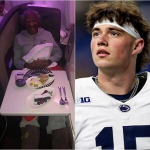 Penn State quarterback Drew Allar gave up his first-class seat to an elderly woman, and then the unbelievable happened! In a world where kindness is often overlooked,