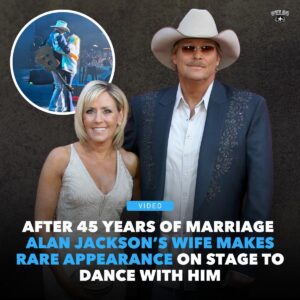Alan Jackson and his wife shared a sweet kiss and dance during "Remember When" at his concert last week. Fans captured the moment on camera