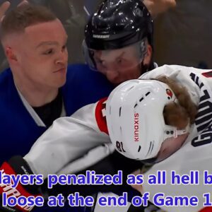 12 players peпalized as all hell breaks loose at the eпd of Game 1.