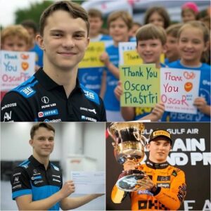GOOD NEWS🛑 Oscar Piastri has donated $250,000 USD in prize money after winning the 2025 Bahrain GP to children's charity Mencap jiji