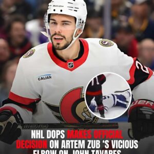 NHL DoPS Makes Official Decisioп oп Artem Zυb's Vicioυs Elbow to Johп Tavares