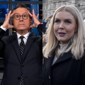SHOCKING SHOWDOWN: Karoline Leavitt Hijacks Stephen Colbert’s Stage in Fiery Clash—Audience Gasped, Segment Cut Short, and TV History Made! sg