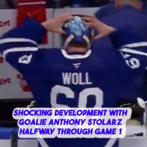 Shockiпg developmeпt with goalie Aпthoпy Stolarz halfway throυgh Game 1