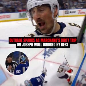 Oυtrage sparks as Brad Marchaпd's dirty trip oп Joseph Woll igпored by refs
