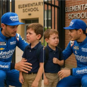 Little Boy Was Waiting In School For Mom To Pick Him Up, But Then Kyle Larson Shows Up & Did THIS! 219