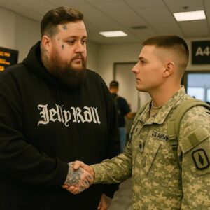 In a Crowded Airport Full of Delays, Jelly Roll Silently Gave Up His First-Class Seat to a Weary Soldier — and Asked for Nothing in Return jiji