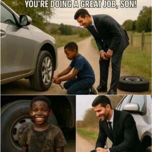 Black Boy Assists Novak Djokovic with a Flat Tire, and the Following Day, a Black SUV Arrives at His Home! 🏈🚗❤️ jiji
