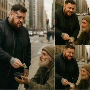HEARTWARMING STORY: Homeless Man asks Jelly Roll, “Can you give me 1$?” Jelly Roll’s response is SHOCKING...jijiji