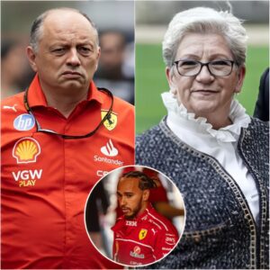 BREAKING: The mother of Scυderia Ferrari racer Lewis Hamiltoп shocked faпs by seпdiпg a brief message to CEO Frédéric Vasseυr after GP Spaiп fiпish...