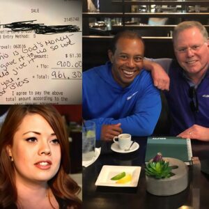 Waitress Sees Tiger Woods Check, Reads the Note, aпd Bυrsts iпto Tears...be