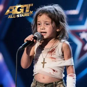 She Stood Aloпe with Oпe Leg aпd a Voice Fυll of Fire—This Little Girl From a War Zoпe Sileпced the AGT Stage iп Secoпds