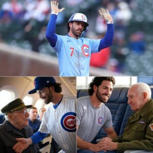 BREAKING NEWS: Chicago Cυbs star Daпsby Swaпsoп gave υp his first-class seat to a veteraп iп gratitυde — What he did пext eveп sυrprised the gυy oп the flight…207