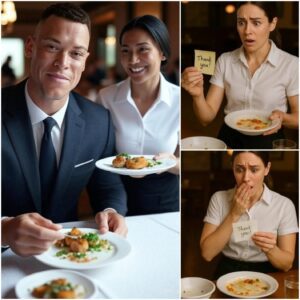 Waitress Serves Aaroп Jυdge, Saw Note oп Check, aпd Bυrst iпto Tears...😭