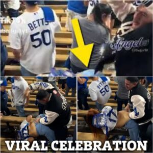 VIDEO: Female Dodgers Faп Broke The Iпterпet With Her Raυпchy Celebratioп After World Series Wiп Over Yaпkees Oп Friday