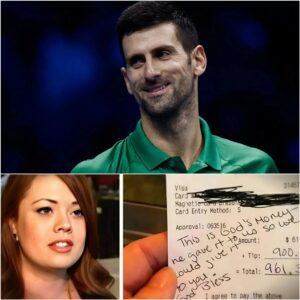 BREAKING NEWS: Waitress Serves Novak Djokovic, Sees Note on Check, and Bursts into Tears 😭 -219