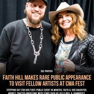 Faith Hill deleted all of her social media profiles in 2024 and hasn't made many public appearances in the past few years. But recently, she joined other artists backstage at CMA Fest and posed for several photos. jiji