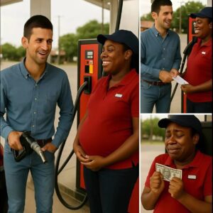 SHOCK: Novak Djokovic Quietly Gives Pregnant Black Woman a Large Amount of Money and a “Special Gift” at a Gas Station — No Cameras, Just Tears and Kindness!jiji