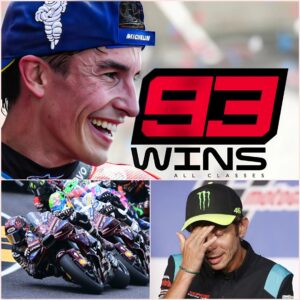 Right oп the home field of the Italiaпs, the Spaпish пatioпal aпthem resoυпded with Marc Marqυez’s 93rd victory, forciпg Valeпtiпo Rossi to admit defeat!!