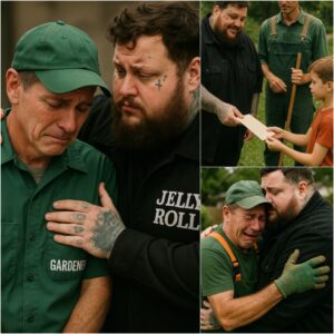 BREAKING NEWS: Jelly Roll secretly paid off a debt owed by a struggling gardener, but when he found out who they were, he did this to make the man's family cry...jiji