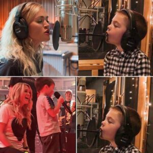 “Sing it, buddy!” Carrie Underwood, 37, glowed with love as her 5-year-old son, Isaiah Fisher, bravely led their heartfelt Little Drummer cici