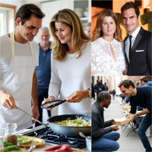 Emotional: Roger Federer and his wife cause sensation when cooking thousands of portions of nutritious food for homeless people themselves jiji