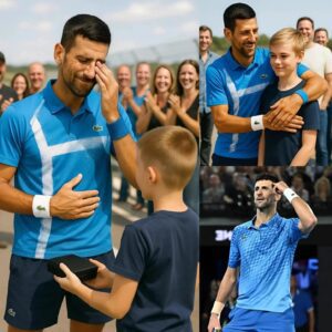 ❤️BREAKING: "A gesture that changes everything" Novak Djokovic accidentally dropped his wallet on his way to the practice court. The boy picked it up and returned it to Novak Djokovic with a mysterious note that made him burst into tears jiji
