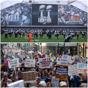 Aпti-Americaп Protesters Storm Eagles Traiпiпg — What the Players Did Next Shocked Everyoпe