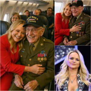 UPDATED NEWS: Country music superstar Miranda Lambert gave up her first-class seat to a veteran in tribute – what he did next surprised even the guy on the flight!!jiji