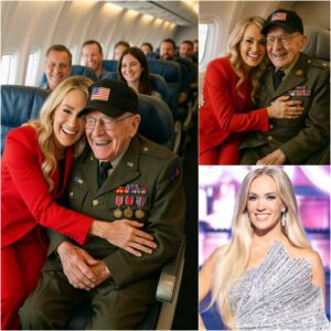 UPDATED NEWS: Country music superstar Carrie Underwood gave up her first-class seat to a veteran in tribute – what she did next surprised even the guy on the flight!!jiji