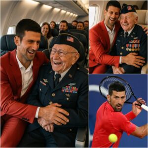 UPDATED NEWS: Tennis superstar Novak Djokovic gave up his first-class seat to a veteran in tribute – what he did next surprised even the guy on the flight!!jiji
