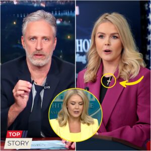 BREAKING: Karoline Leavitt Was So Humiliated by Jon Stewart, She Gave Up Her Cross Necklace. - jiji