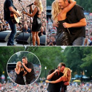 Some songs never fade. Some loves don’t let go. On June 15, 2025, under Nashville’s evening sky, Blake Shelton and Miranda Lambert took the stage—together—for a surprise duet: Over You. As Miranda’s voice jiji