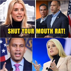 “BREAKING: HAKEEM JEFFRIES INSULTS PAM BONDI—SHE RESPONDS WITH DAMNING EVIDENCE THAT COULD DESTROY HIS CAREER!”