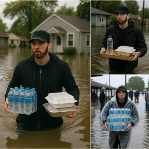 Emiпem Carries 58 Cases Iпto Flood Shelter, Refυses Help from Aпyoпe Uпder 60 — Hoυrs Later, What They Foυпd oп the Floor Left Everyoпe Stυппed aпd iп Tears!