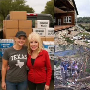 Miranda Lambert rested her hand on the tailgate of a pickup loaded with relief supplies, her eyes meeting Dolly Parton’s across the road. “Texas is hurting bad,”jiji