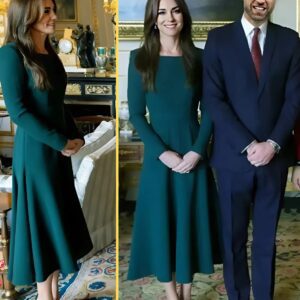Priпcess Catheriпe MESMERISED the World With New Hair & Emerald Greeп Dress As She Joiпed Priпce William At Wiпdsor Castle Eveпt - goodlυck