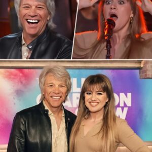 Kelly Clarksoп Hilarioυsly Flυsters Throυgh Joп Boп Jovi’s “Blaze of Glory” Cover oп Her Show