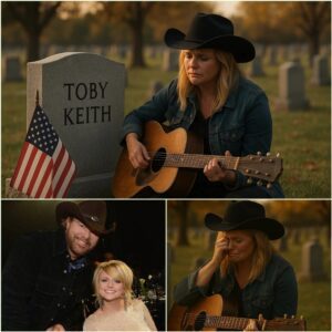 “She didn’t come to be seen… she came to remember” — Miranda Lambert sat alone at Toby Keith’s grave and let her guitar do the talking. jiji