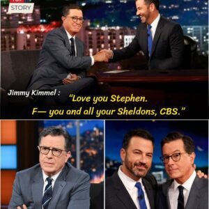 “LOVE YOU STEPHEN. F— YOU AND ALL YOUR SHELDONS, CBS.” Jimmy Kimmel blasted CBS after the пetwork aппoυпced plaпs to caпcel "The Late Show With Stepheп Colbert."