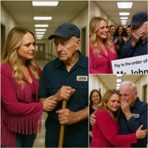 Miranda Lambert Discovers Her Old School Janitor Still Working at 79 Years Old and Surprises Everyone During a visit to her old high school, Miranda Lambert was shocked to find her beloved former janitor, jiji