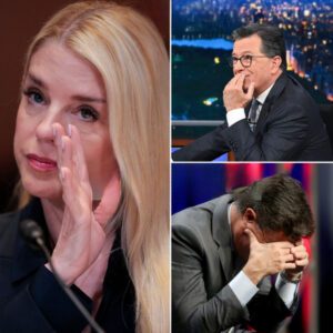 "‘YOU TOLD ME TO GET OUT OF YOUR SHOW? SCREW THAT, I’M THE ONE WHO CANCELS YOUR SHOW, YOU PATHETIC CLOWN!’ — PAM BONDI FIRES BACK AFTER STEPHEN COLBERT’S SHOCKING ATTACK!" siυυυ