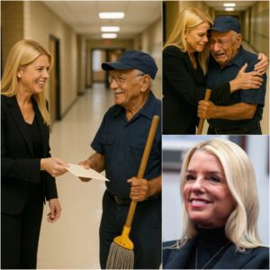 Pam Bondi Discovers Her Old School Janitor Still Working At 81 YEARS OLD …But No One Was Prepared for What She Revealed About That Night in 199. jiji