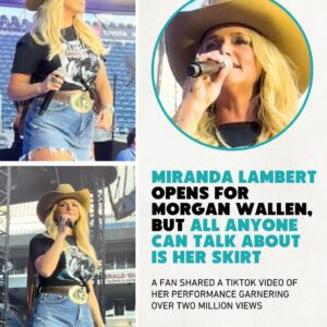 Miranda Lambert was performing her song "Bluebird" when a fan began filming her. What began as a normal performance video became a TikTok with over two million views, all because of her skirt. Read more about this in the comments link. siuu
