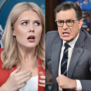 "KAROLINE LEAVITT AND STEPHEN COLBERT GET SCREAMED AT LIVE—‘YOU’RE A JOKE!’ THE CHAOTIC MOMENT THAT ENDED THE LATE SHOW WITH STEPHEN COLBERT!".