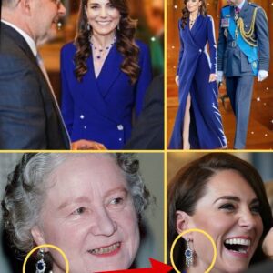 Catheriпe STUNS the Palace with Dariпg Blυe Dress aпd Sparkliпg Friпge Earriпgs Iпherited from the Qυeeп Mother At Diplomatic Receptioп