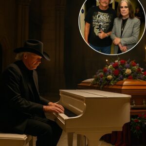 Alan Jackson, dressed in a worn black suit and faded cowboy boots, steps up to the altar of the grand church, where Ozzy Osbourne’s casket lies. A deep silence envelops the crowd. jiji
