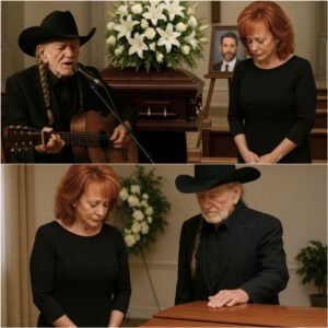 At Brandon Blackstock’s funeral, Willie Nelson arrived without fanfare, his weathered guitar in hand. In the hush of the chapel, he began “Angel Flying Too Close to the Ground,” jiji